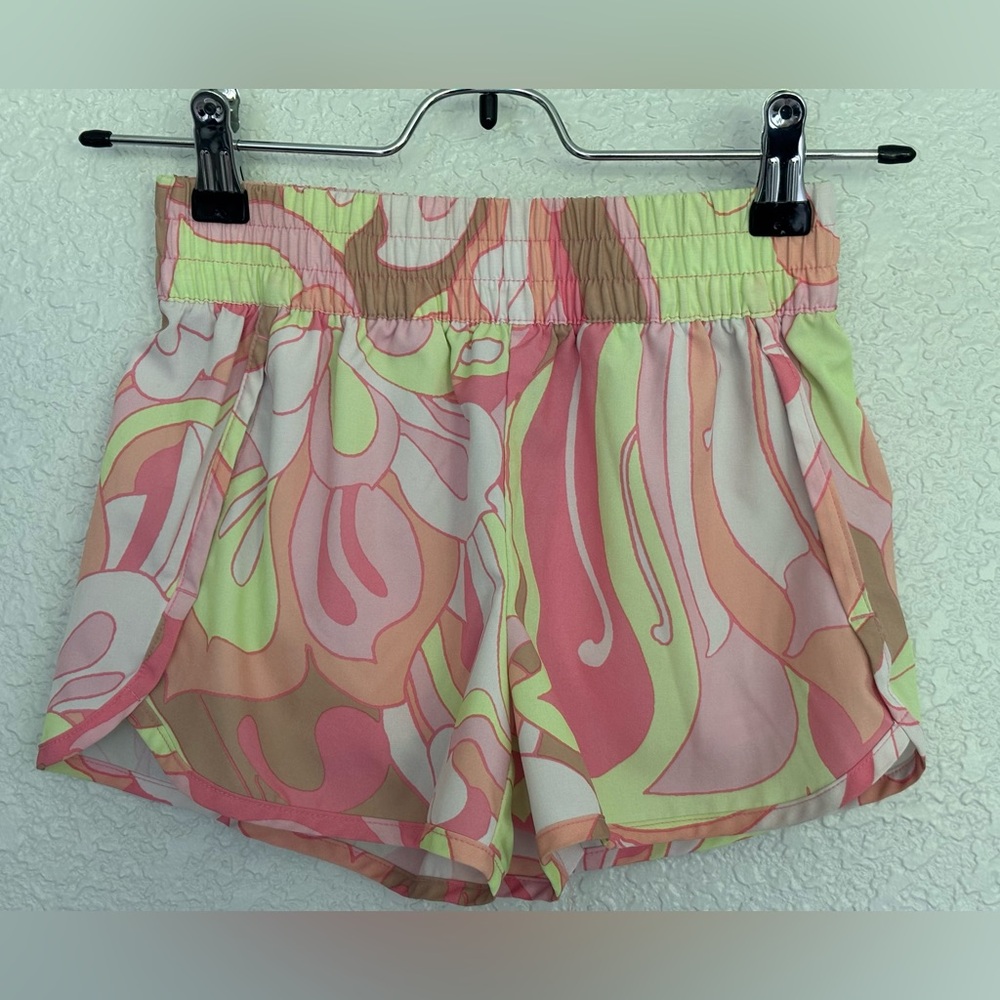 GAP Pink and Green Swirl Pattern Shorts